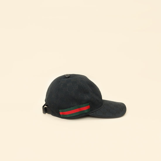 Gucci Ebony GG Web Large Baseball Hat-Gucci-THE CLOSET