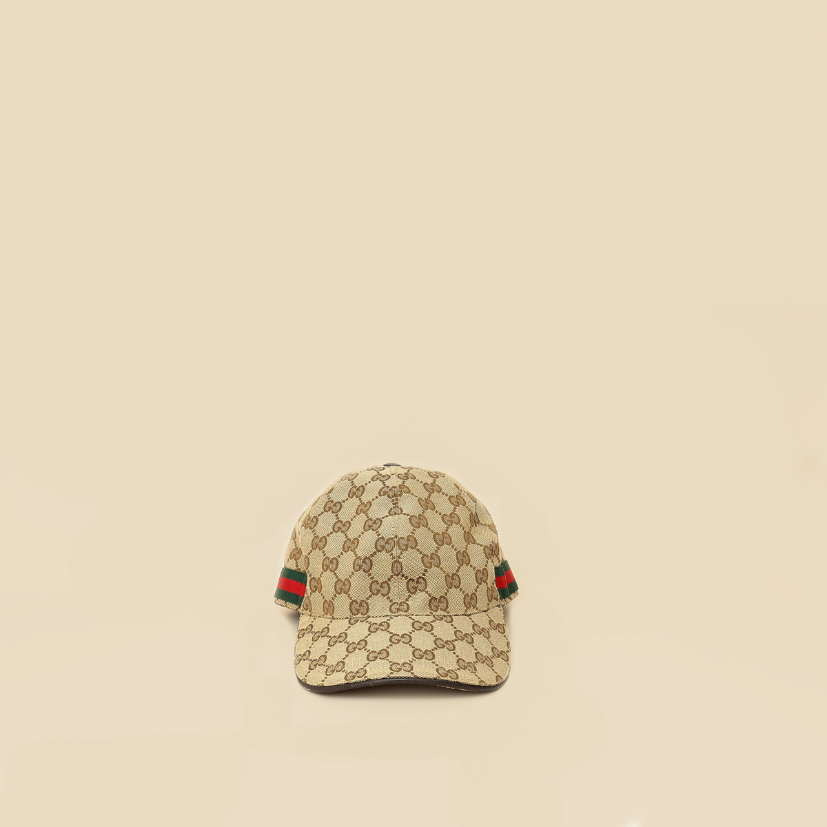 Gucci Ebony GG Web Large Baseball Hat-Gucci-THE CLOSET