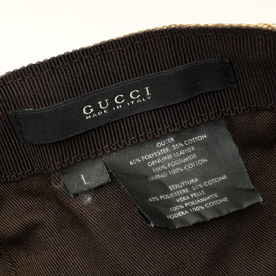 Gucci Ebony GG Web Large Baseball Hat-Gucci-THE CLOSET
