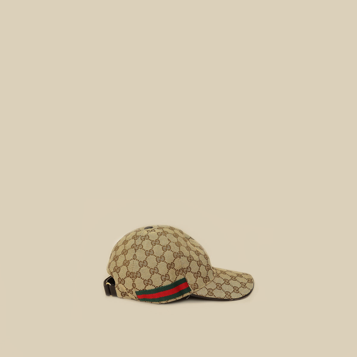 Gucci Ebony GG Web Large Baseball Hat-Gucci-THE CLOSET