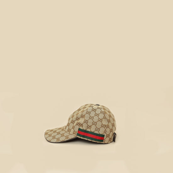 Gucci Ebony GG Web Large Baseball Hat-Gucci-THE CLOSET