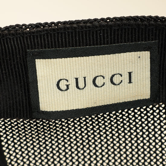 Gucci Black GG Nylon Net Medium Baseball Hat-Gucci-THE CLOSET