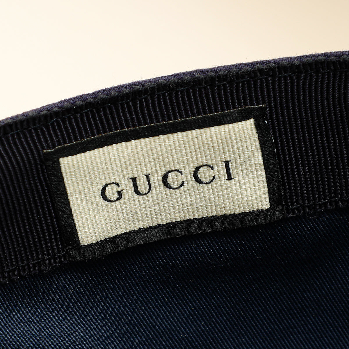 Gucci Navy Blue Interlocking G Medium Baseball Hat-Gucci-THE CLOSET