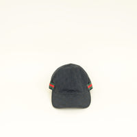 Gucci Black GG Web Baseball Hat