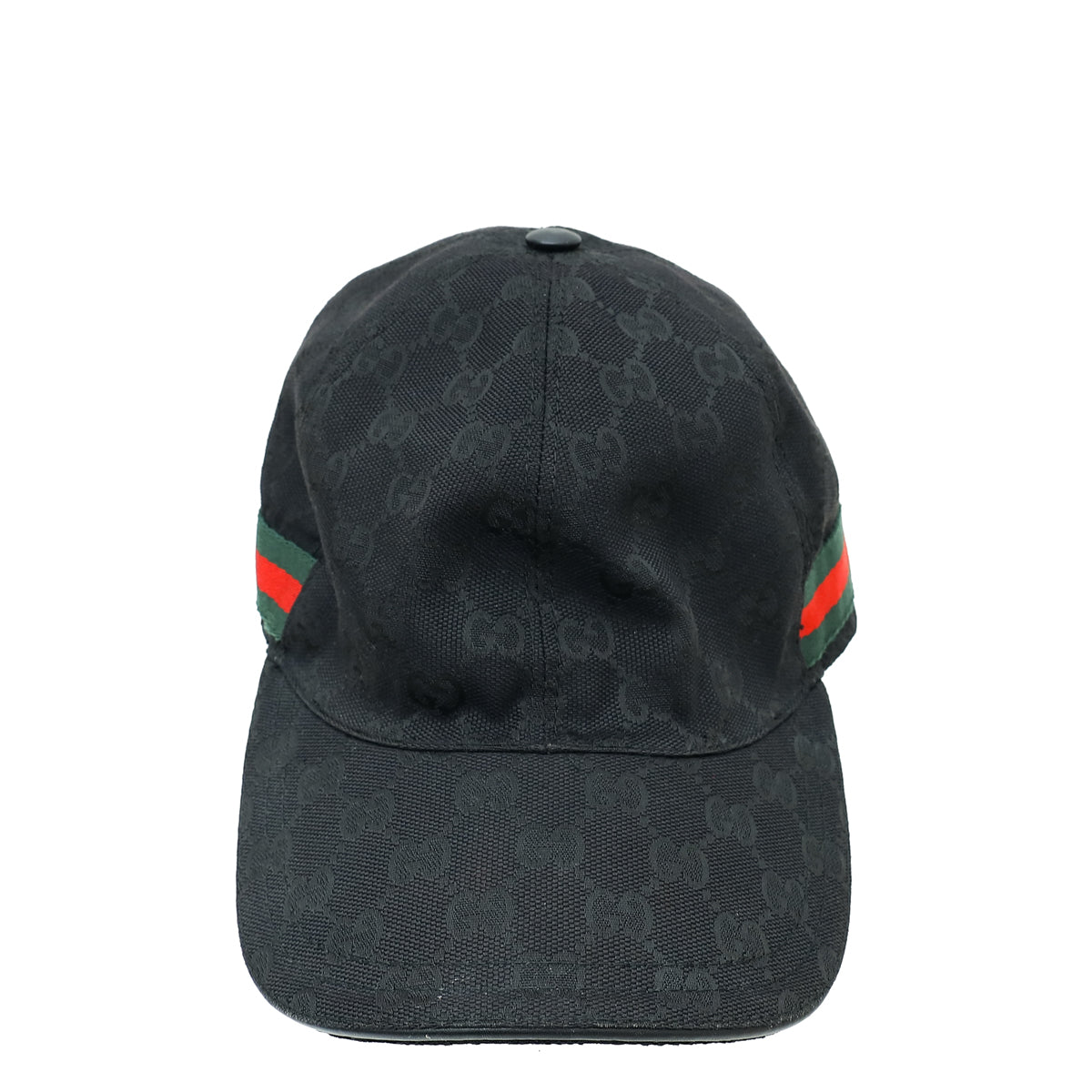 Gucci Black GG Web Small Baseball Hat-Gucci-THE CLOSET