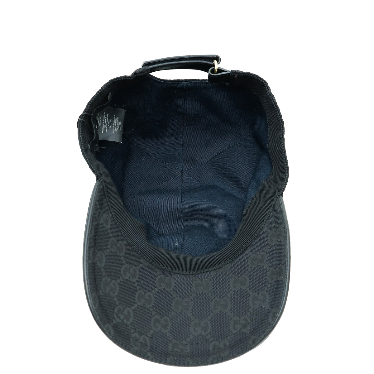 Gucci Black GG Web Small Baseball Hat