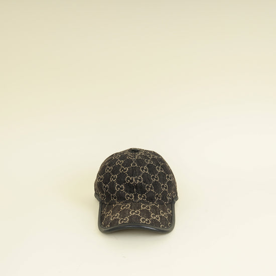 Gucci Black Denim GG Baseball Hat