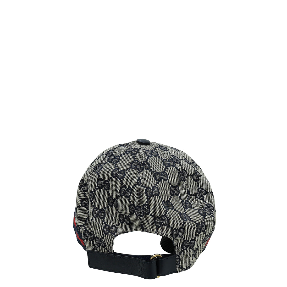 Gucci Navy Blue GG Web Large Baseball Hat-Gucci-THE CLOSET