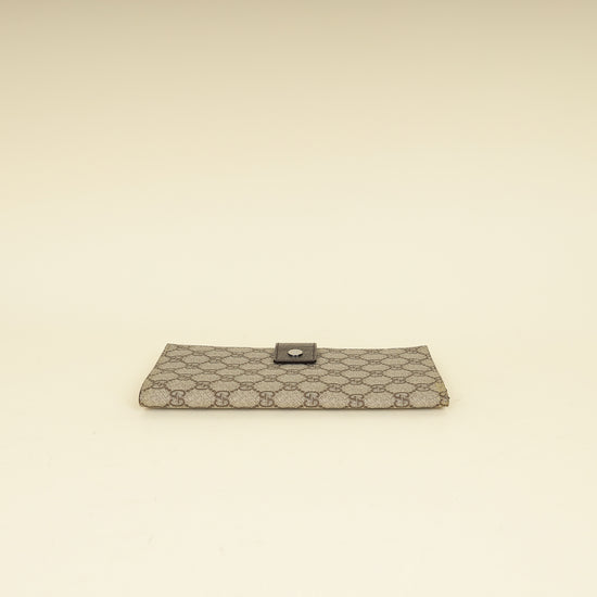 Gucci Ebony GG Supreme Travel Wallet