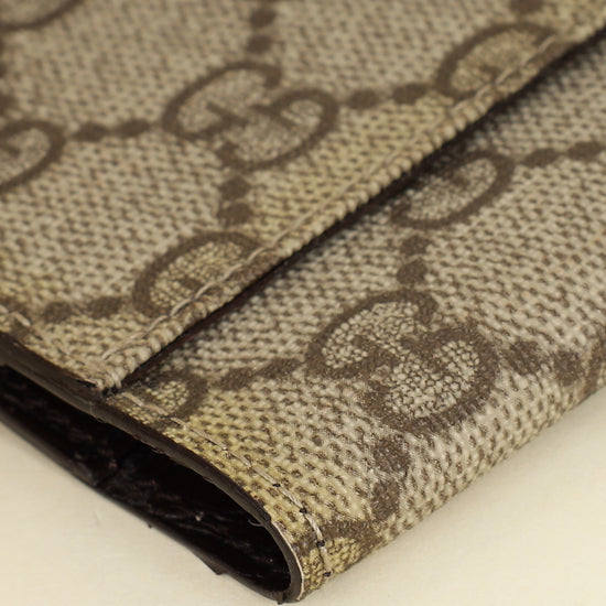 Gucci Ebony GG Supreme Travel Wallet