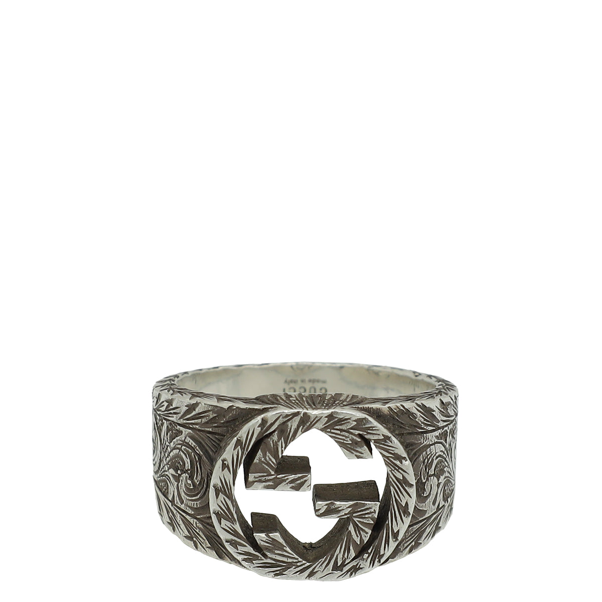 Gucci Sterling Silver Interlocking G Men's Ring 22-Gucci-THE CLOSET