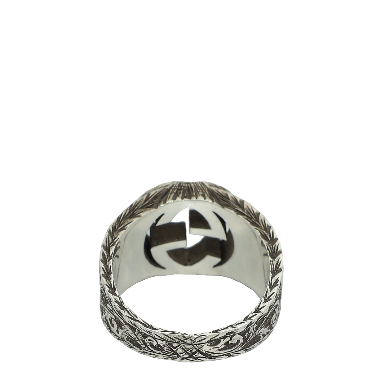 Gucci Sterling Silver Interlocking G Men's Ring 22-Gucci-THE CLOSET