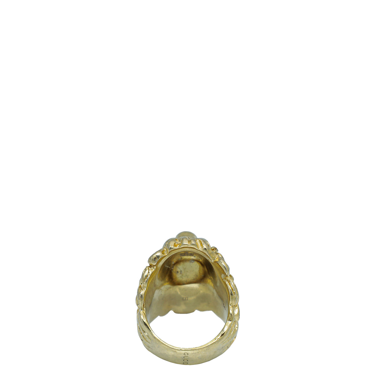 Gucci Gold Lion Head With Crystal Ring 16