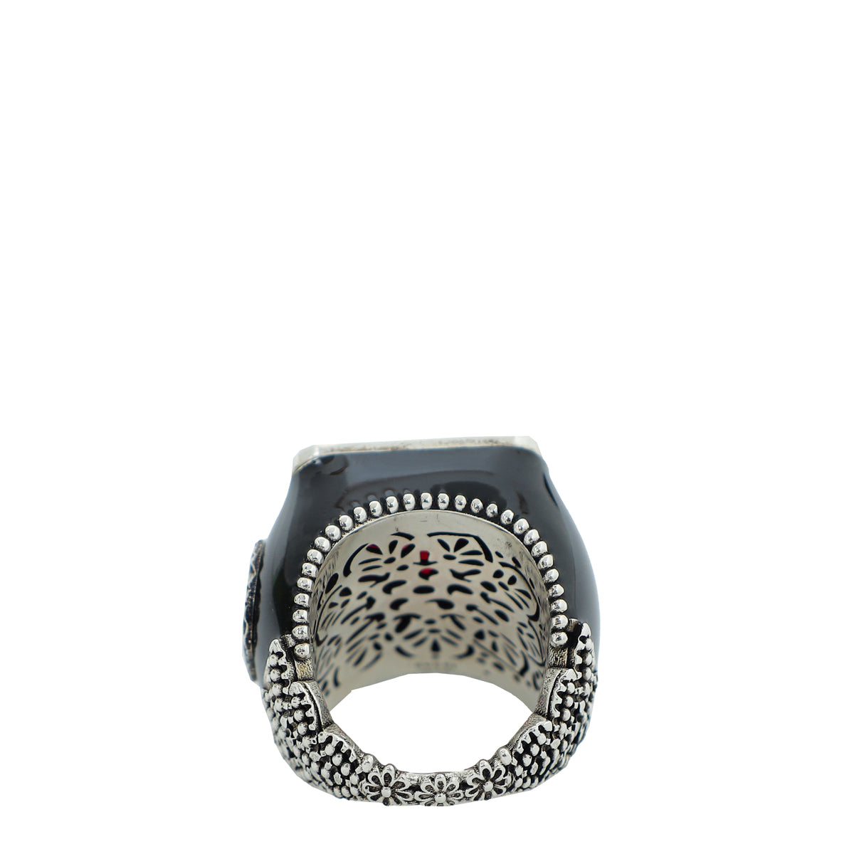 Gucci Multicolor GG Synthetic Ruby Signet Ring-Gucci-THE CLOSET