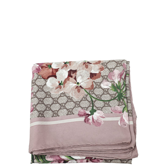 Gucci Antique Rose Multicolor GG Blooms Print Silk Scarf – The Closet