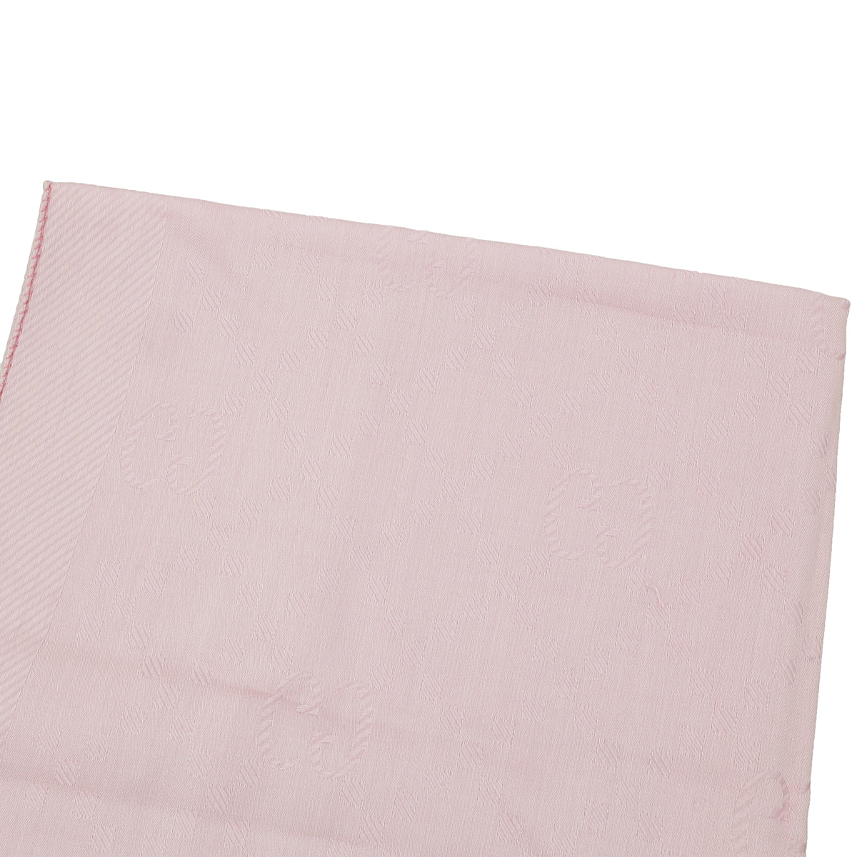 Gucci Pink Interlocking G Wool Silk Scarf