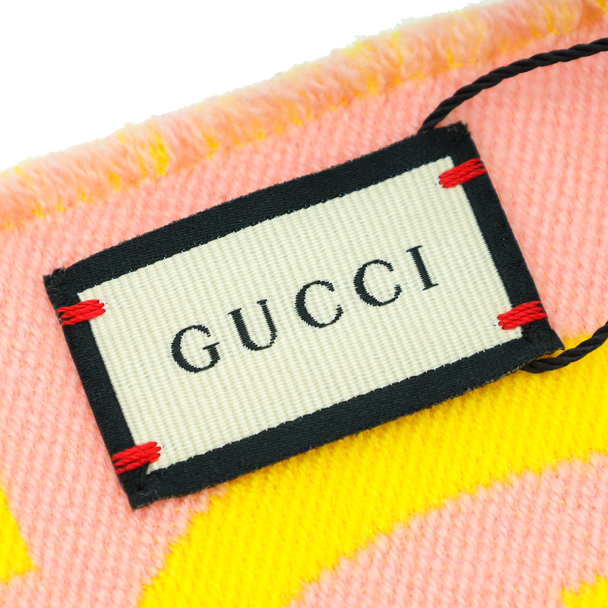Gucci Bicolor GG Jacquard Wool Silk Scarf