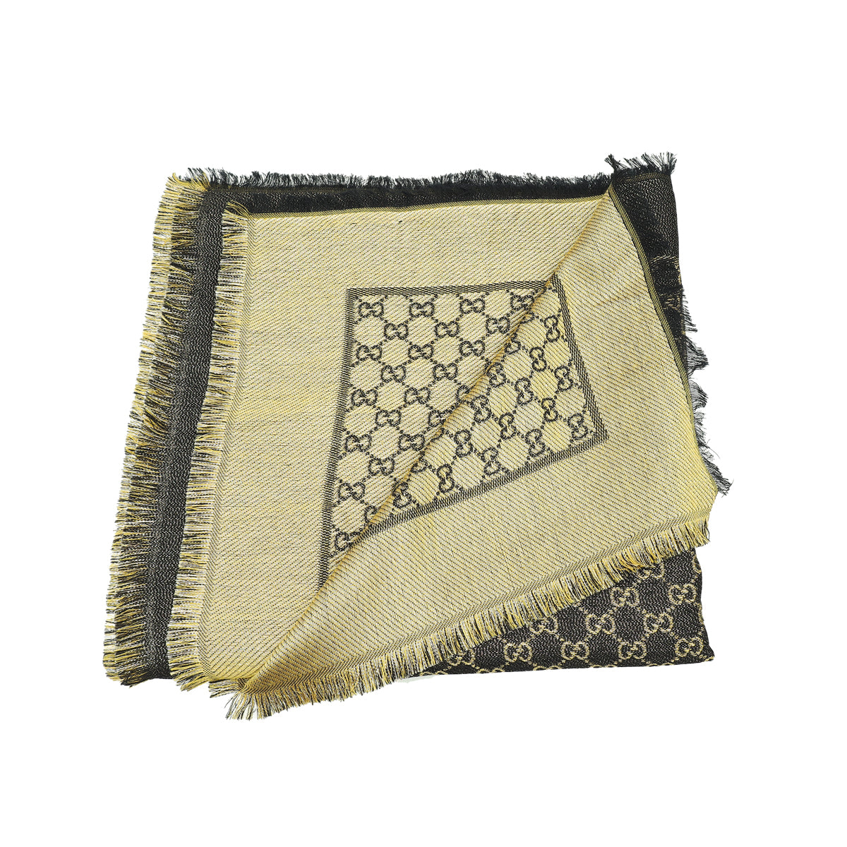 Gucci Bicolor GG Lurex Jacquard Shawl