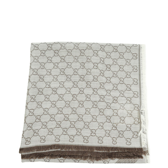 Gucci Bicolor GG Wool Jacquard Shawl