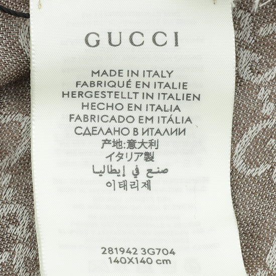 Gucci Bicolor GG Wool Jacquard Shawl