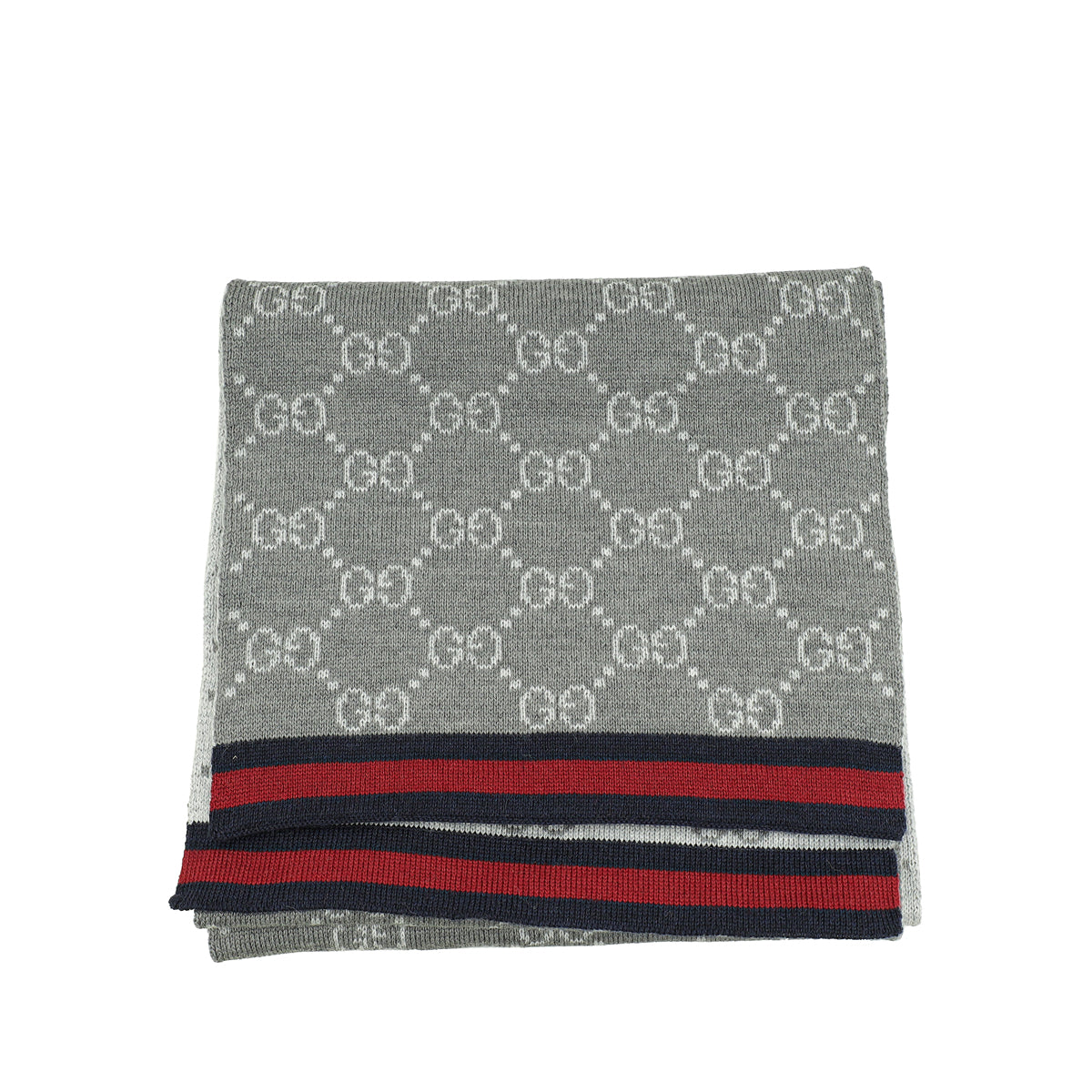 Gucci Bicolor GG Logo Wool Men's Scarf-Gucci-THE CLOSET
