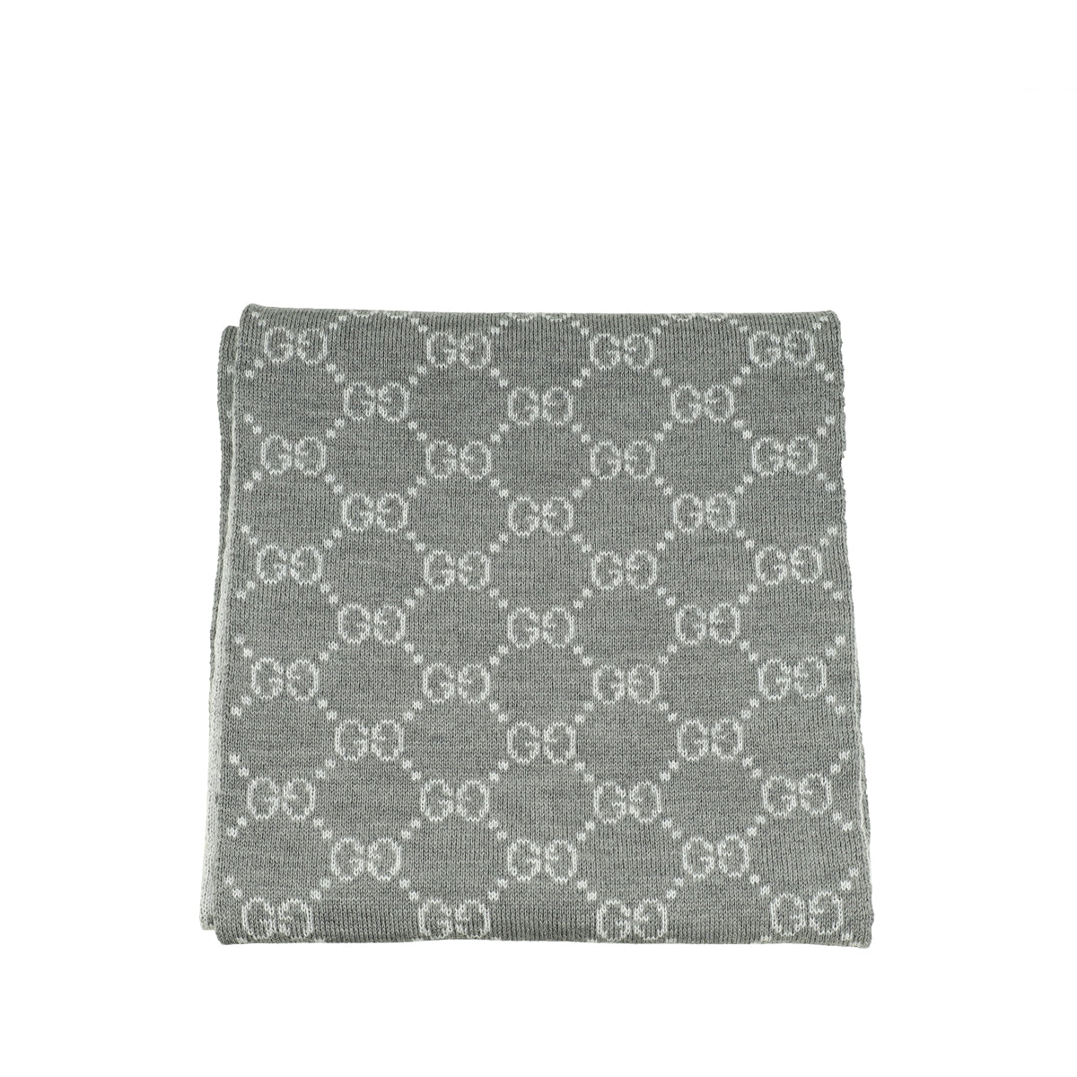 Gucci Bicolor GG Logo Wool Men's Scarf-Gucci-THE CLOSET