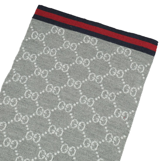 Gucci Bicolor GG Logo Wool Men's Scarf