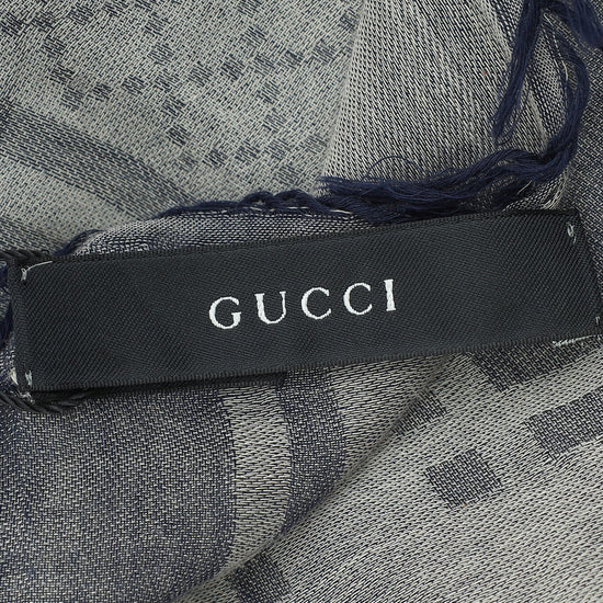 Gucci Bicolor Logo Dinamite Cotton Scarf