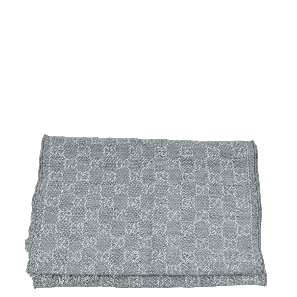 Gucci Grey GG Wool Scarf-Gucci-THE CLOSET