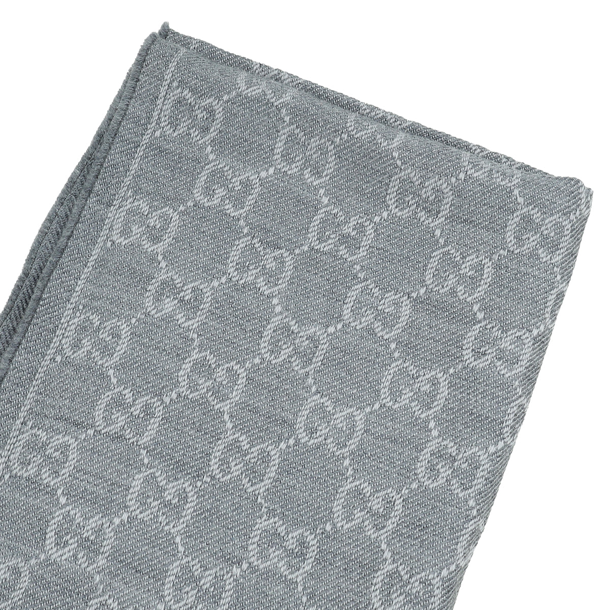 Gucci Grey GG Wool Scarf