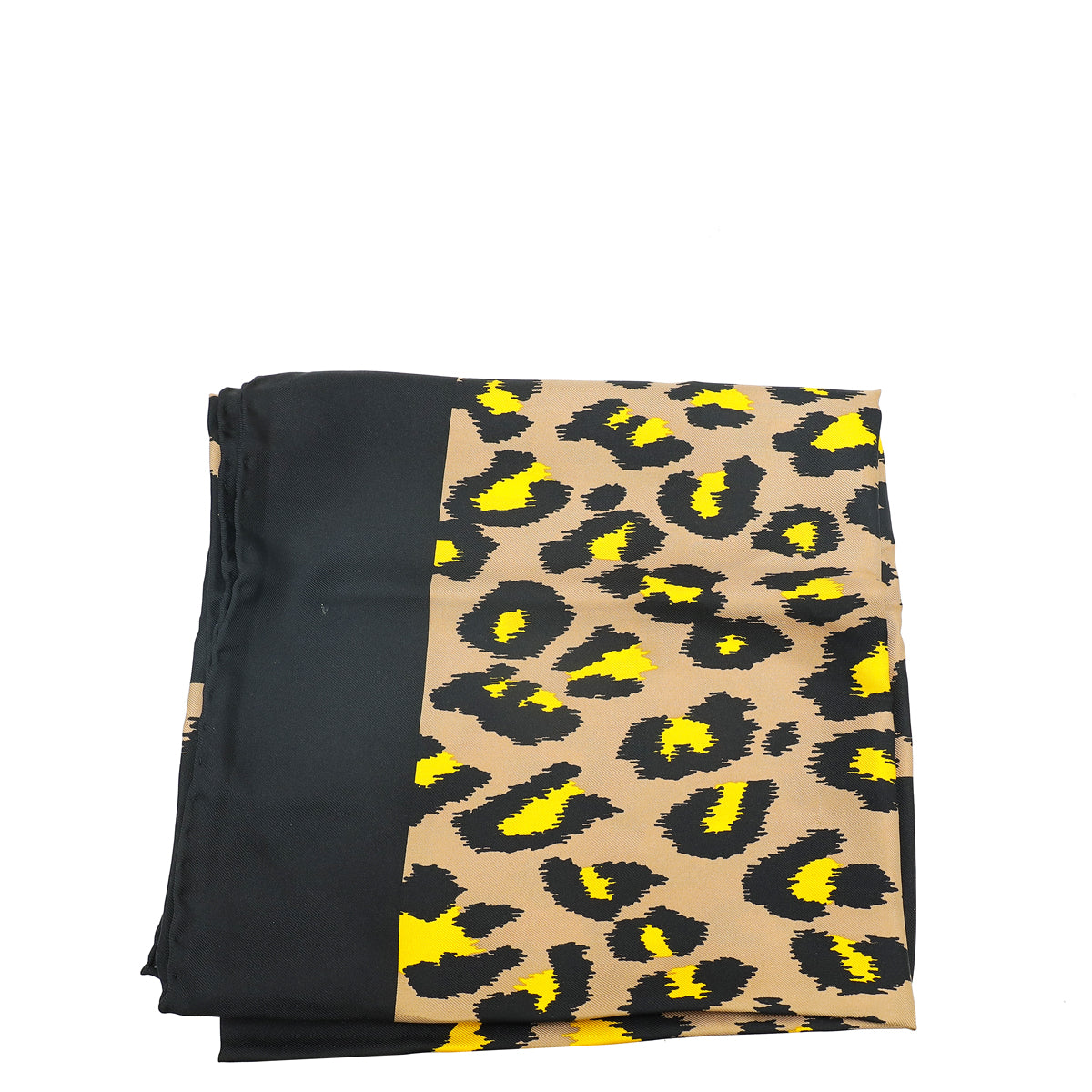 Gucci Tricolor Logo Disco Leopard Square Silk Scarf-Gucci-THE CLOSET