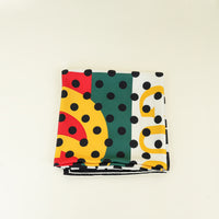 Gucci Multicolor Logo Polka Dot Silk Scarf