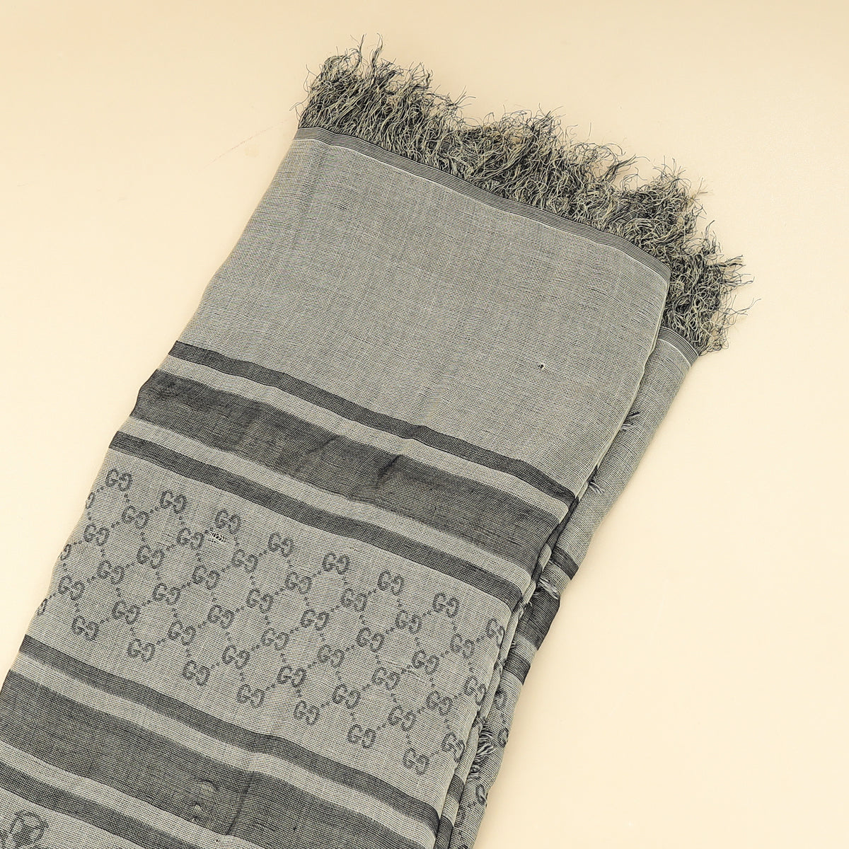 Gucci Gray GG Diamante Survive Shawl Scarf-Gucci-THE CLOSET