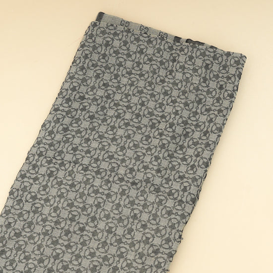 Gucci Gray GG Diamante Survive Shawl Scarf-Gucci-THE CLOSET