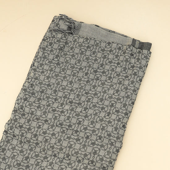 Gucci Gray GG Diamante Survive Shawl Scarf-Gucci-THE CLOSET