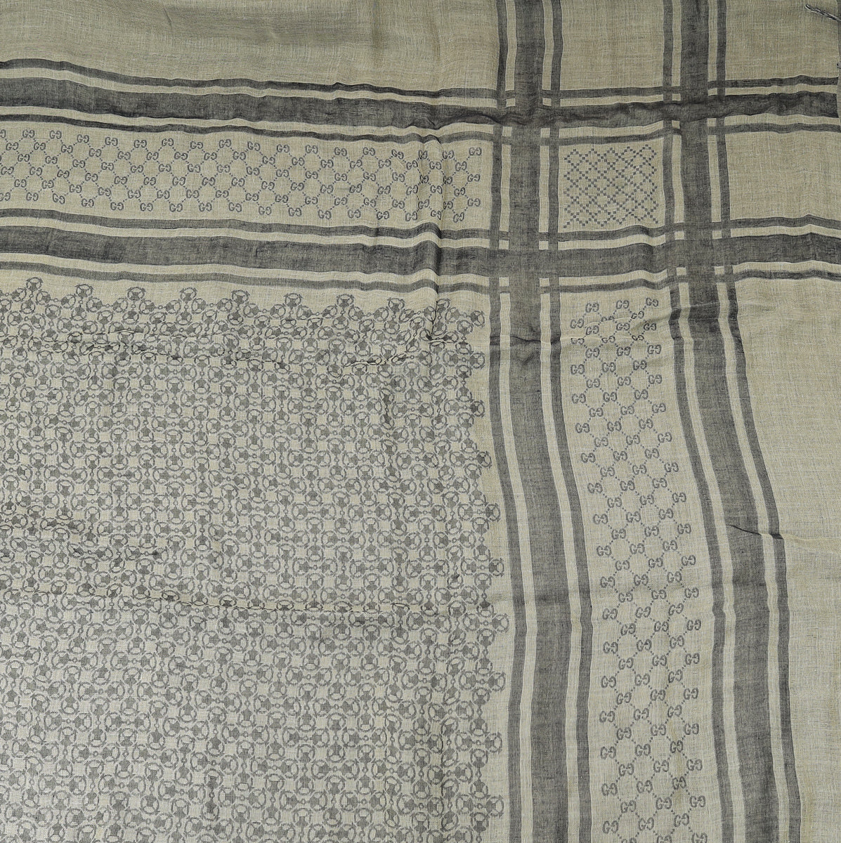 Gucci Gray GG Diamante Survive Shawl Scarf-Gucci-THE CLOSET