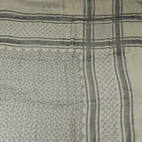 Gucci Gray GG Diamante Survive Shawl Scarf-Gucci-THE CLOSET