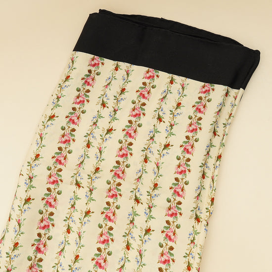 Gucci Multicolor Floral GG Web Print Scarf-Gucci-THE CLOSET