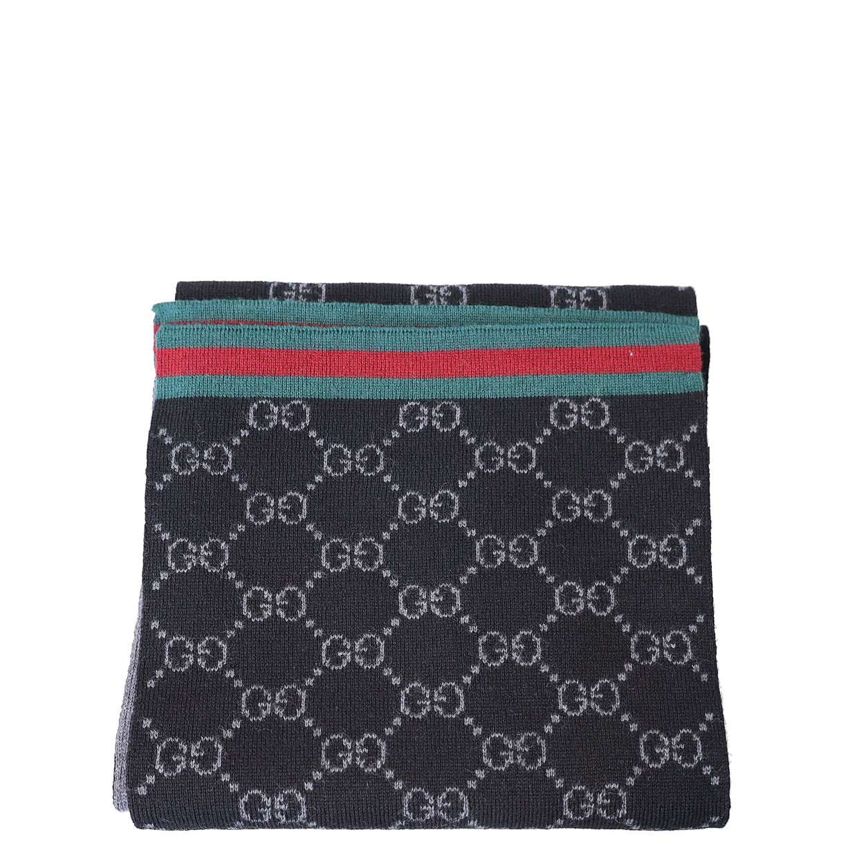 Gucci Bicolor GG Logo Wool Men's Scarf-Gucci-THE CLOSET