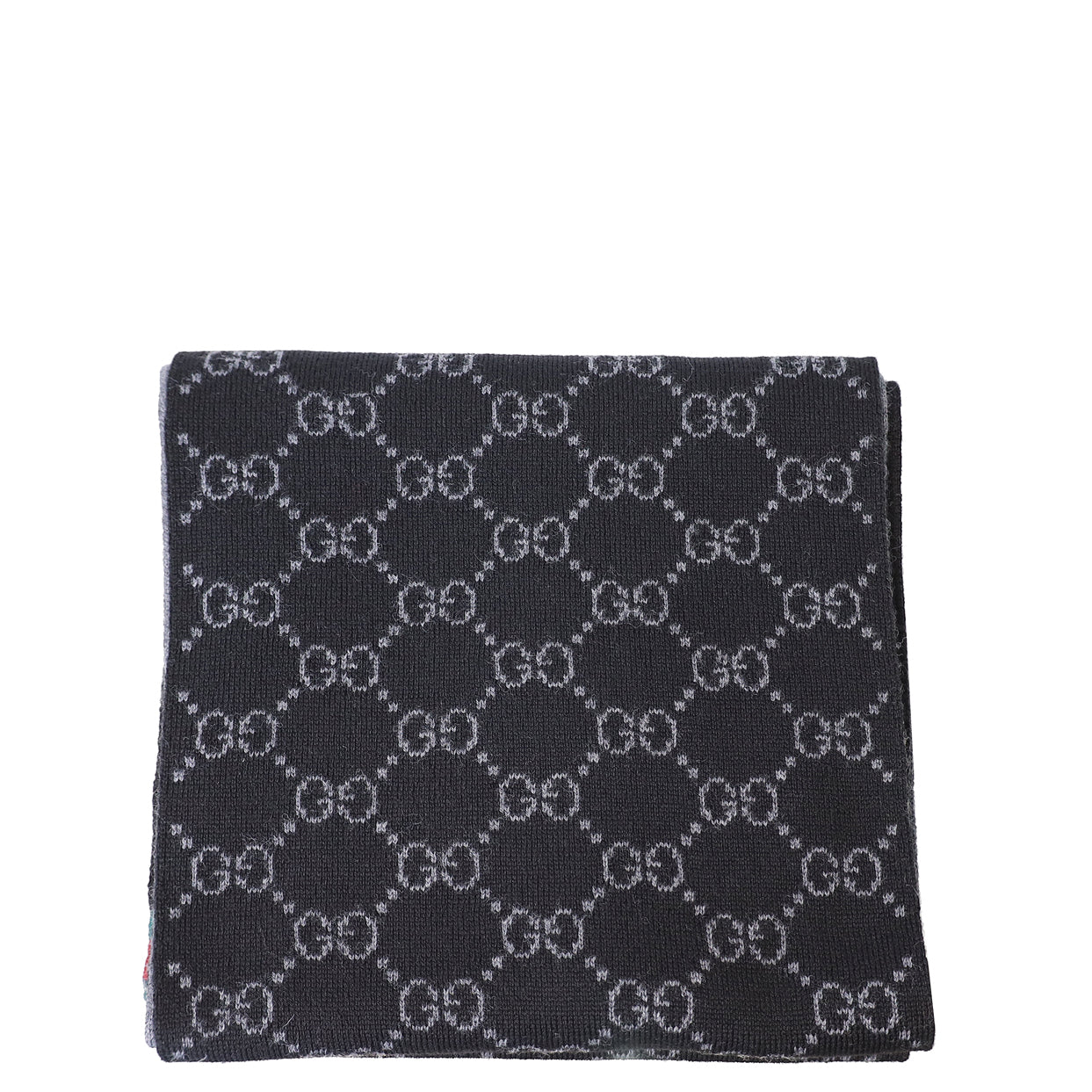 Gucci Bicolor GG Logo Wool Men's Scarf-Gucci-THE CLOSET