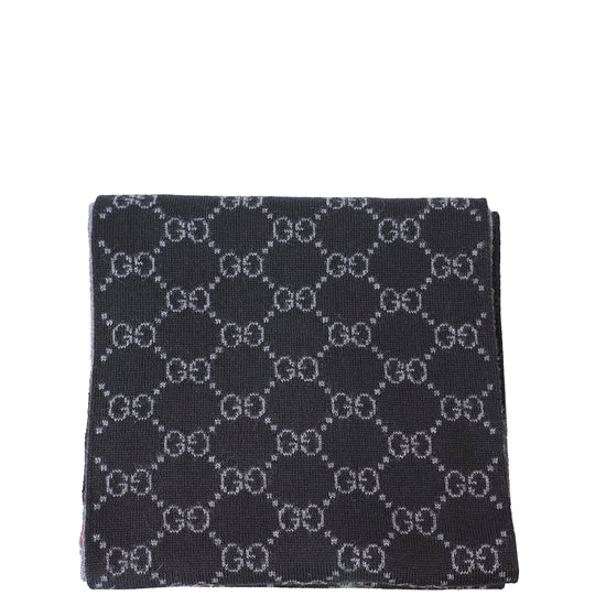 Gucci Bicolor GG Logo Wool Men's Scarf