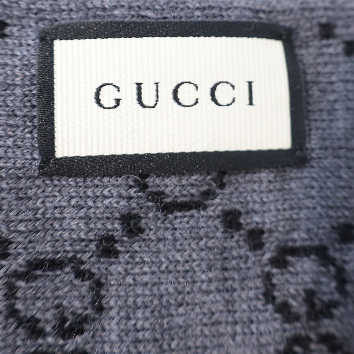 Gucci Bicolor GG Logo Wool Men's Scarf