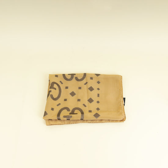 Gucci Bicolor GG Fil Coupé Lamé Stole Scarf