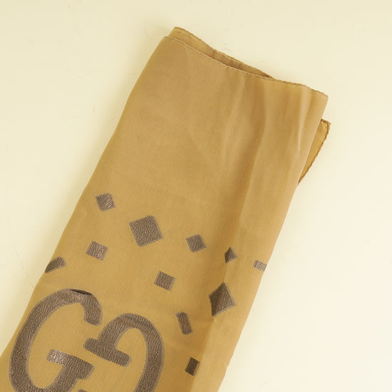 Gucci Bicolor GG Fil Coupé Lamé Stole Scarf