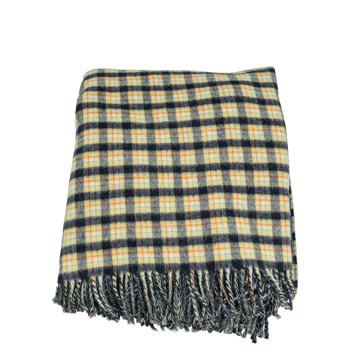 Gucci Multicolor Reversible Check Poncho Wool Cape