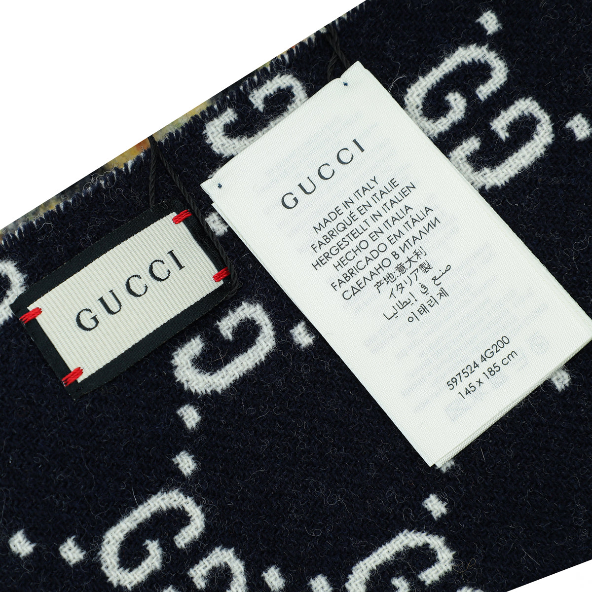 Gucci Multicolor Reversible Check Poncho Wool Cape