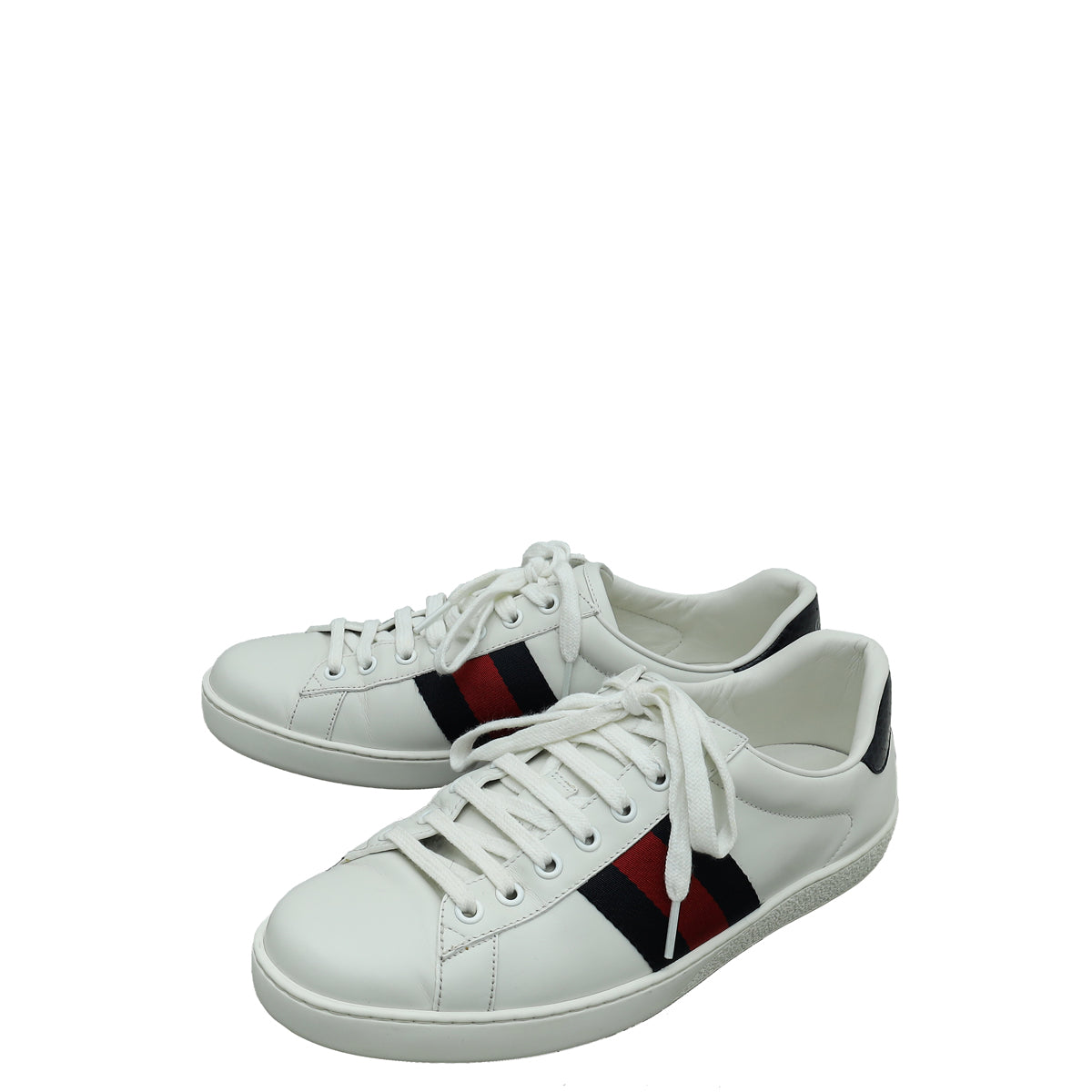 Gucci White Ace Web Men's Sneaker 7-Gucci-THE CLOSET
