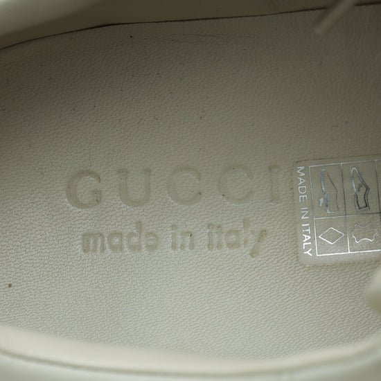 Gucci Cream White Rhyton Web Print Sneaker 7