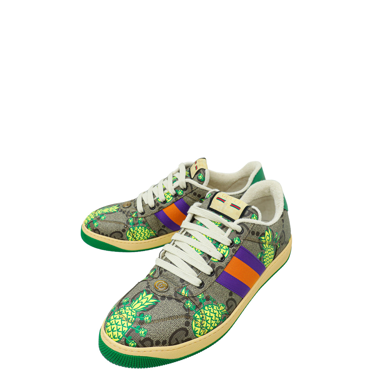 Gucci Multicolor GG Supreme Tropical Patterns Sneakers 10