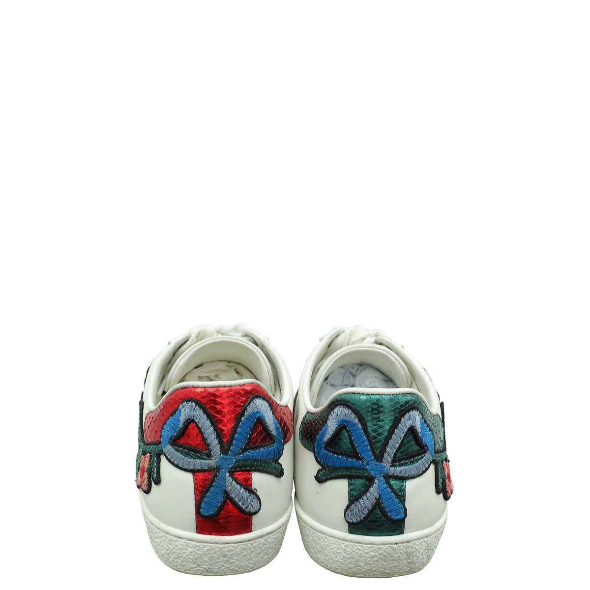 Gucci White Ace Floral Embroidered Sneaker 36 – THE CLOSET